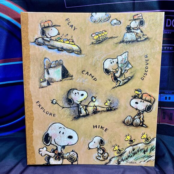 NEW Vtg. Hallmark Snoopy Peanuts Camp Hike Explore Photo Scrapbook Album - Picture 1 of 12